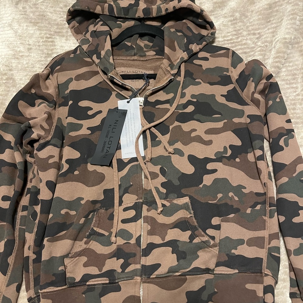 Nili Lotan Camouflage Hoodie